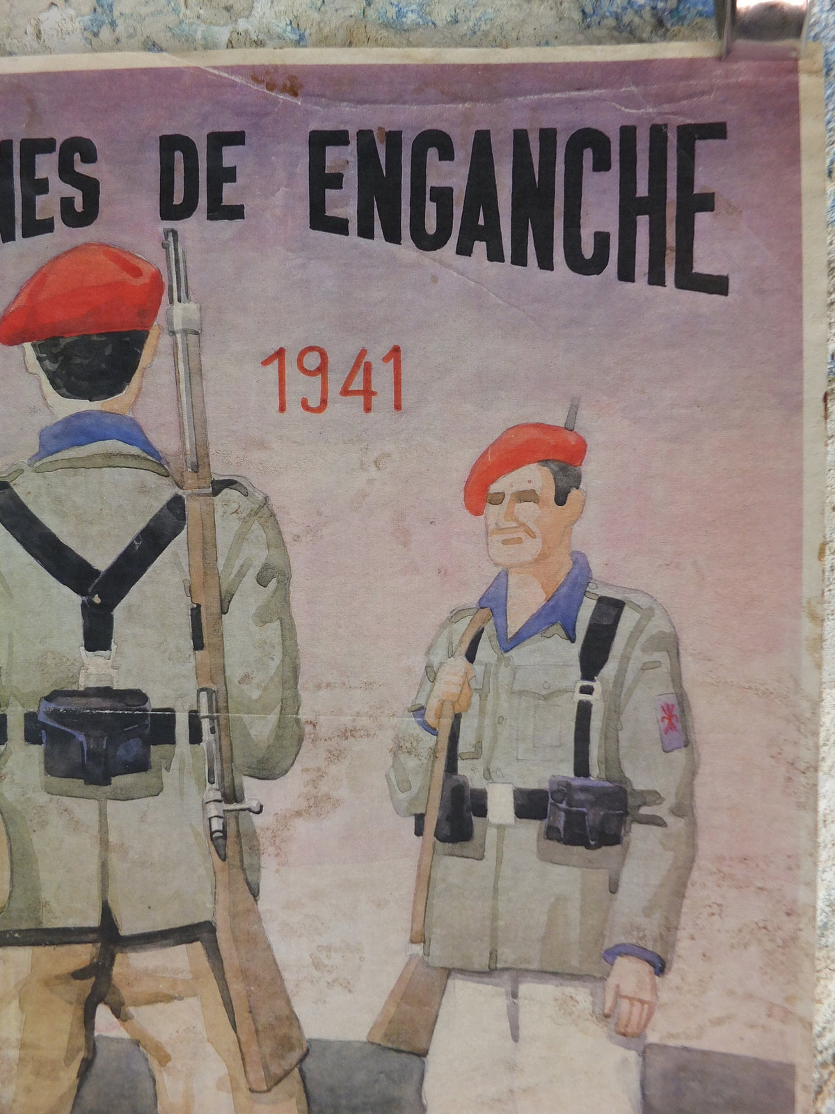 1941 Spanish WW2 Propoganda Poster, Bandarines de Enganche Divisionarios, Operation Barbarossa, wall art decor 1940s