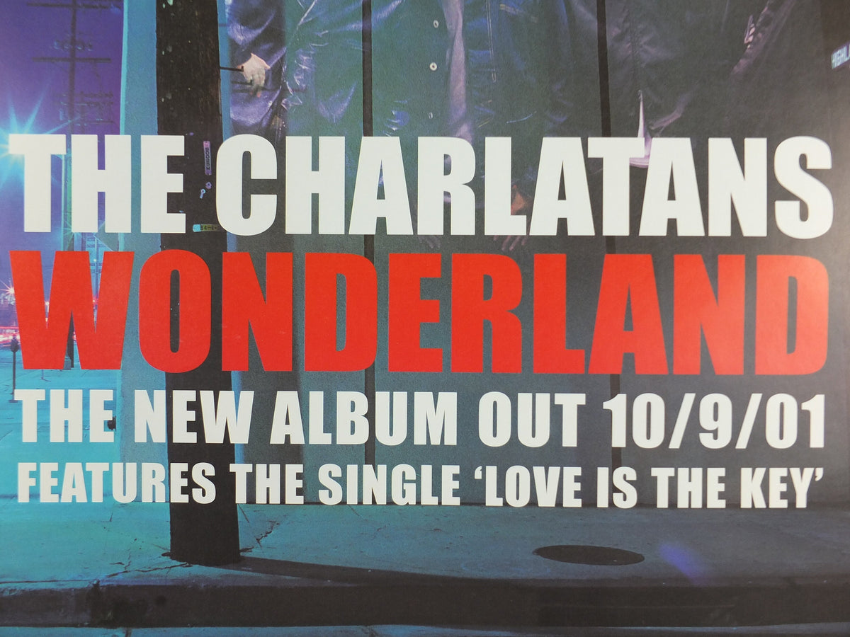 2001 The Charlatans Poster, Wonderland, Tim Burgess, Britpop, Alternative Madchester and Indie rock band, band music wall art