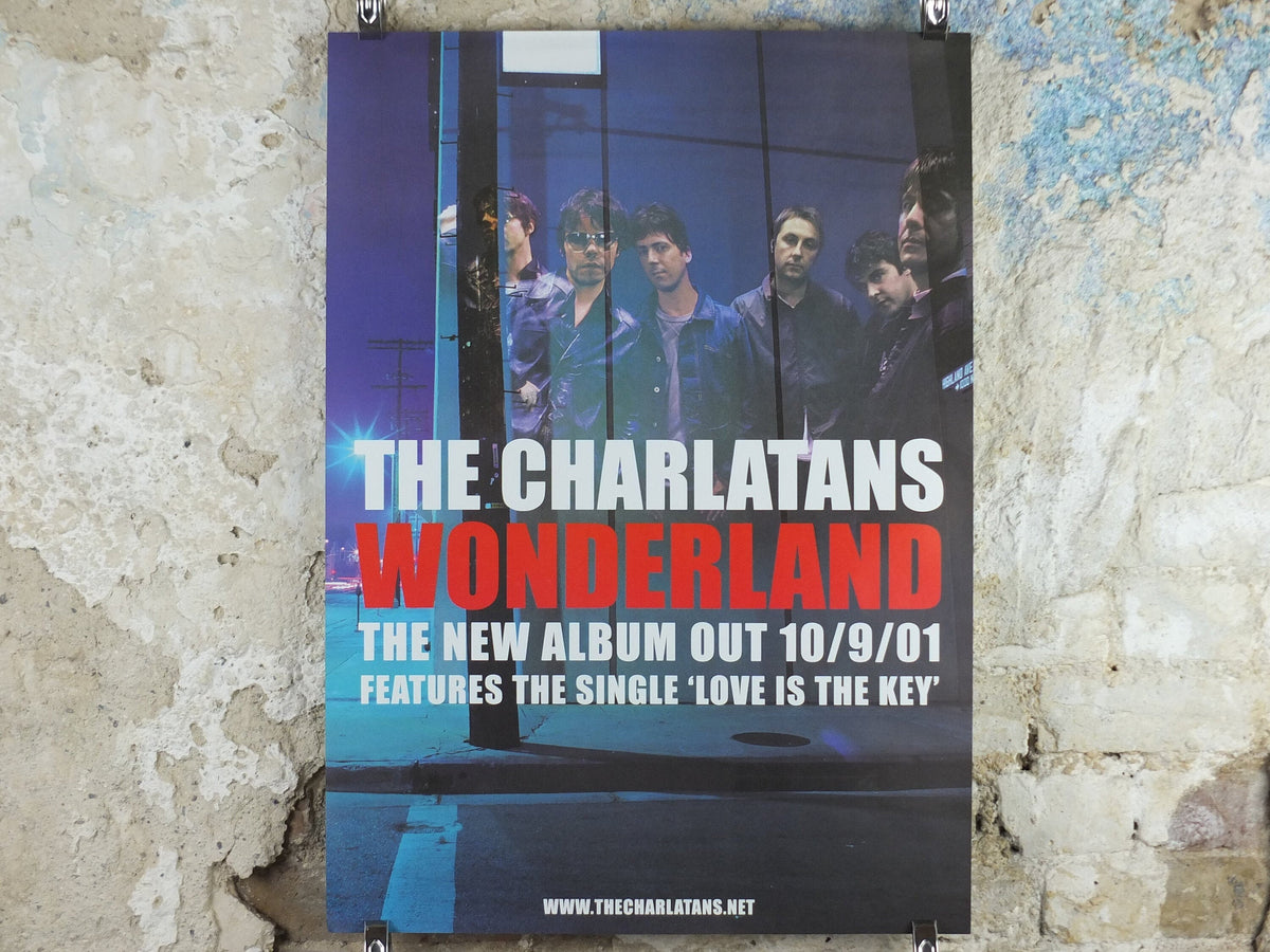 2001 The Charlatans Poster, Wonderland, Tim Burgess, Britpop, Alternative Madchester and Indie rock band, band music wall art