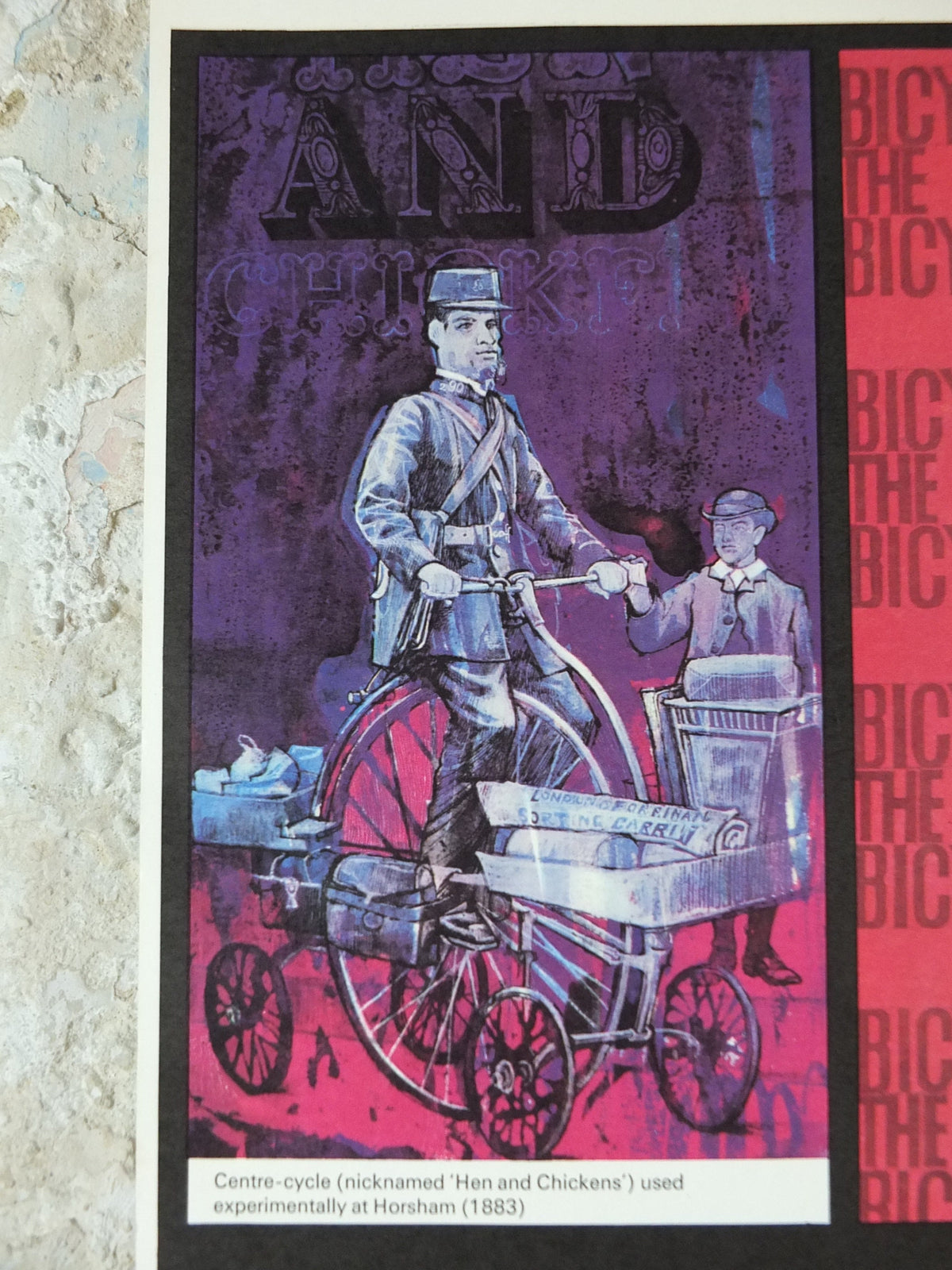 1966 History of Mail Transport Poster, Misc Conveyors, GPO, General Post Office, by Michael Heslop, Royal Mail, SPWDC3, decor wall art