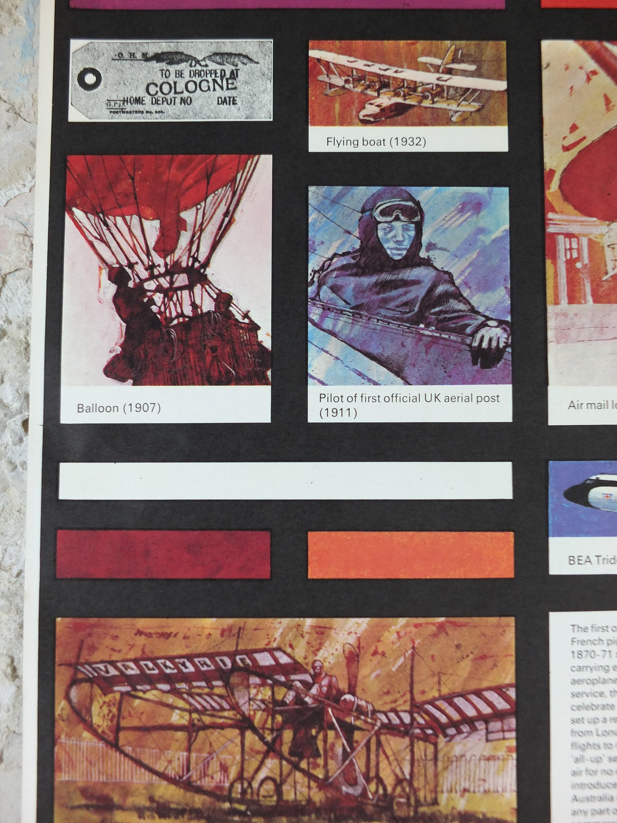 1966 History of Mail Transport Poster, Aircraft and Ships, GPO, General Post Office, by Michael Heslop, Royal Mail, SPWDC3, decor wall art