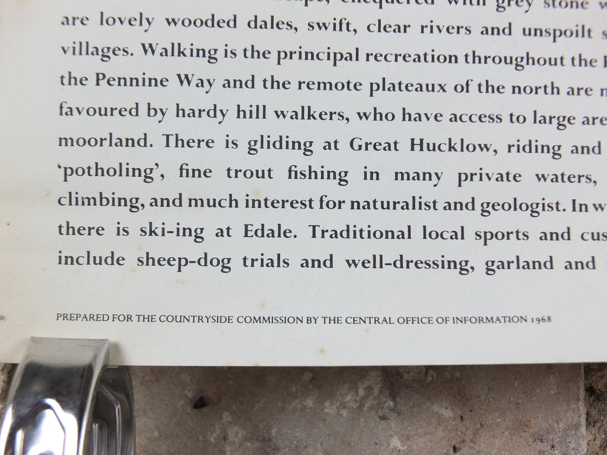 1968 Peak District Poster, National Parks, Pennines, Bakewell, Pennine Hills, Travel and Tourism, walking trail, wall art decor