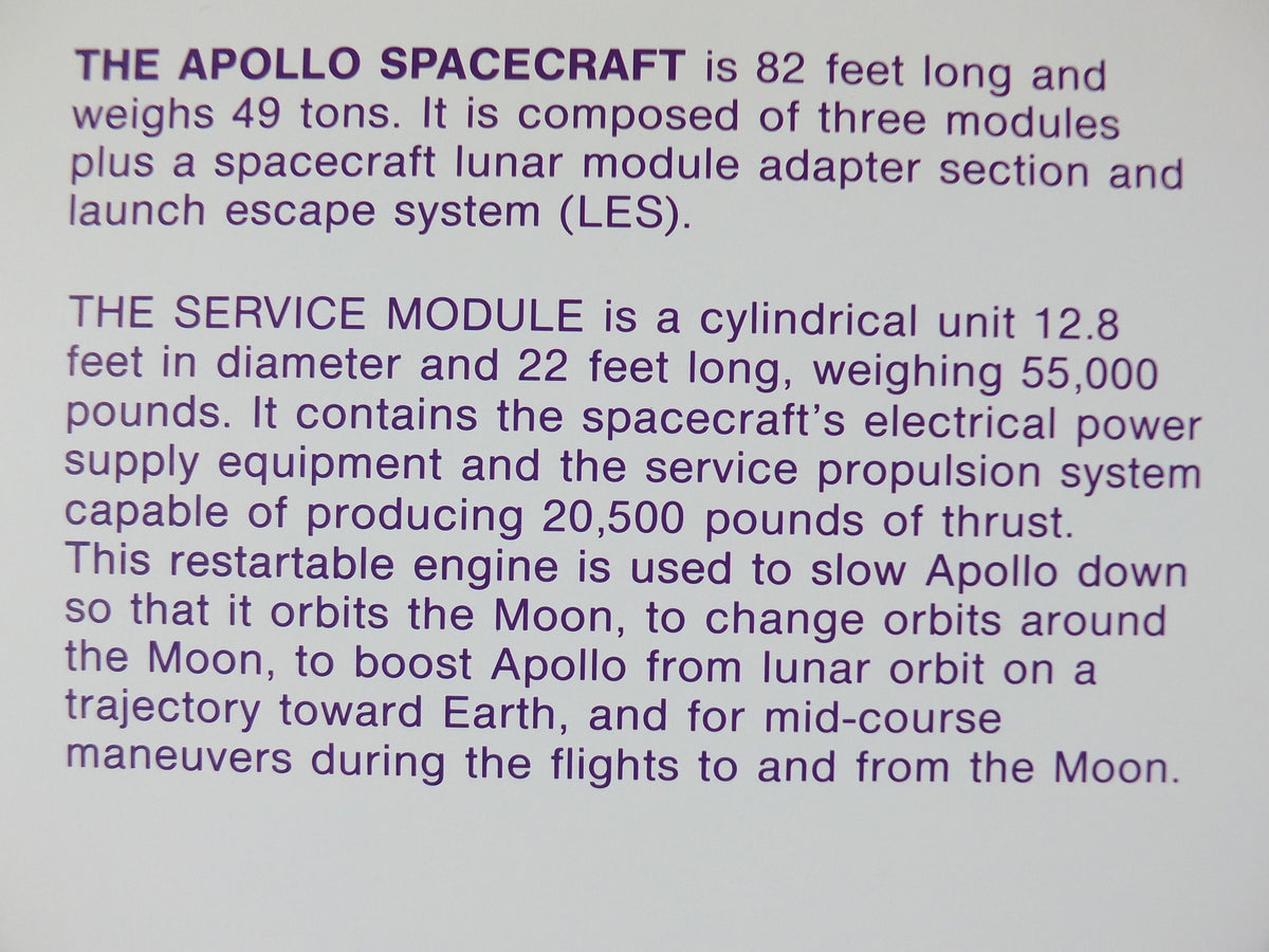 1969 NASA Apollo Command and Service Modules Poster, used in the Moon landings, Apollo Program, ISS laboratory, wall art decor