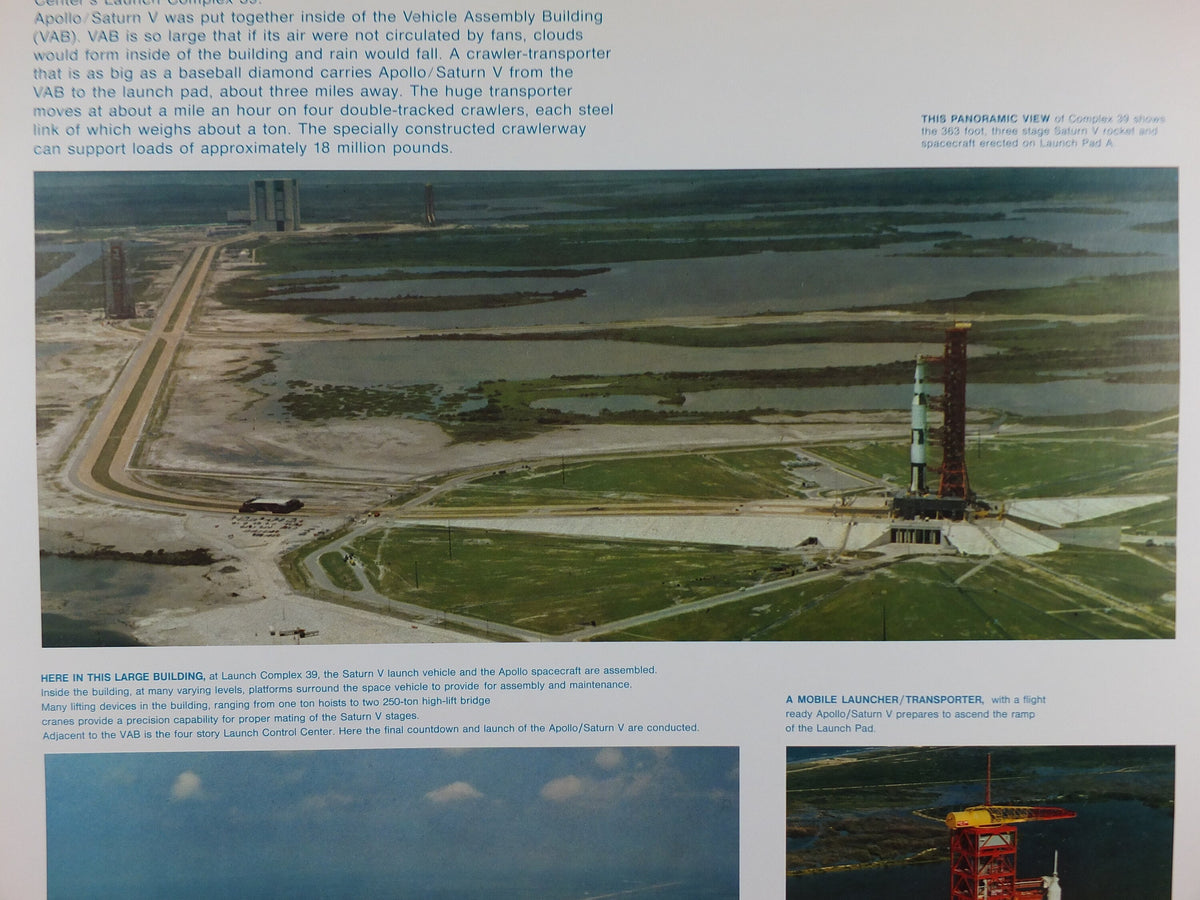 1969 NASA Apollo Complex 39 Poster, the Vehicle Assembly Building from Moon landings, Apollo Program, Kennedy Space Center, wall art decor