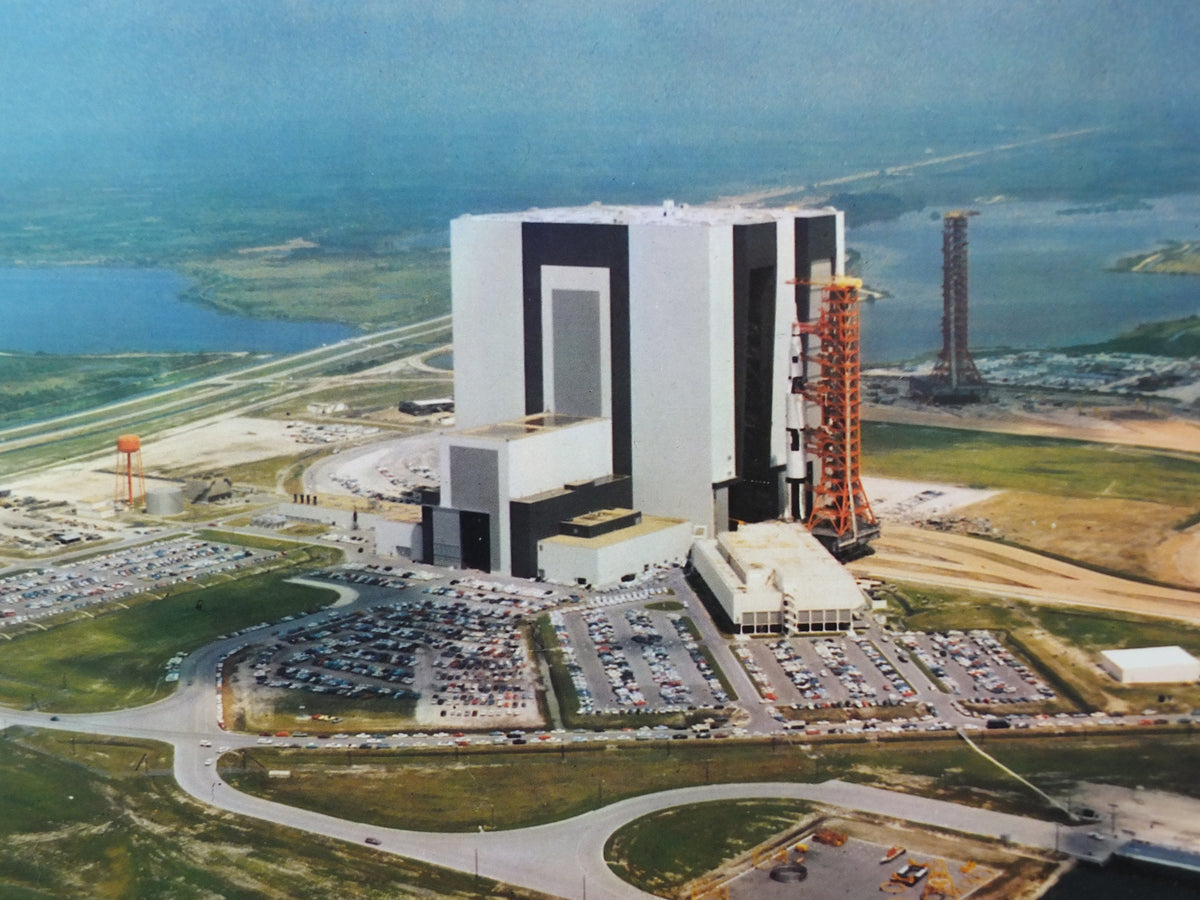1969 NASA Apollo Complex 39 Poster, the Vehicle Assembly Building from Moon landings, Apollo Program, Kennedy Space Center, wall art decor