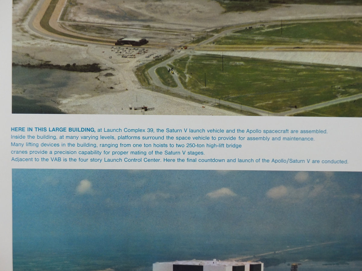 1969 NASA Apollo Complex 39 Poster, the Vehicle Assembly Building from Moon landings, Apollo Program, Kennedy Space Center, wall art decor