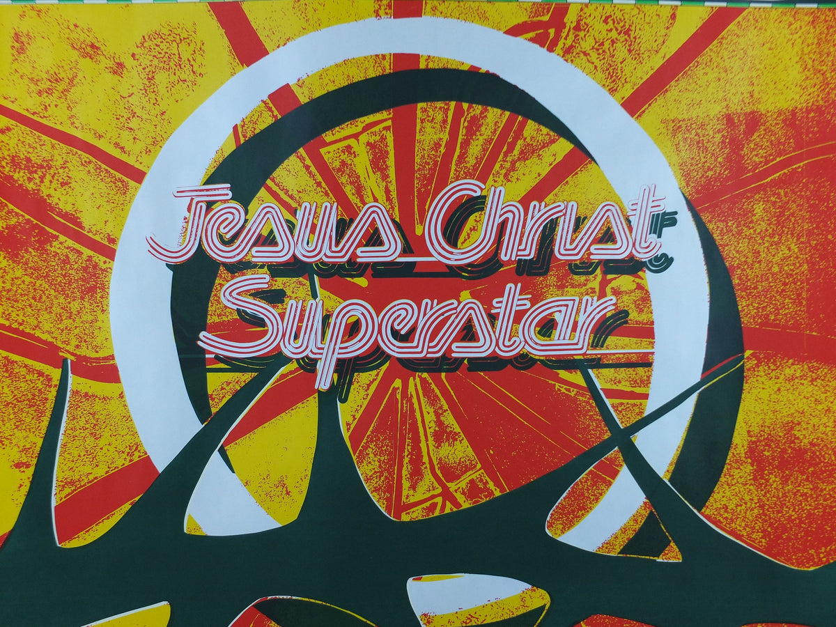 Jesus Christ Superstar Poster, 1970s, Crown of Thorns, halo, celtic design, from the Theatre Royal, theatre memorabilia, wall art decor