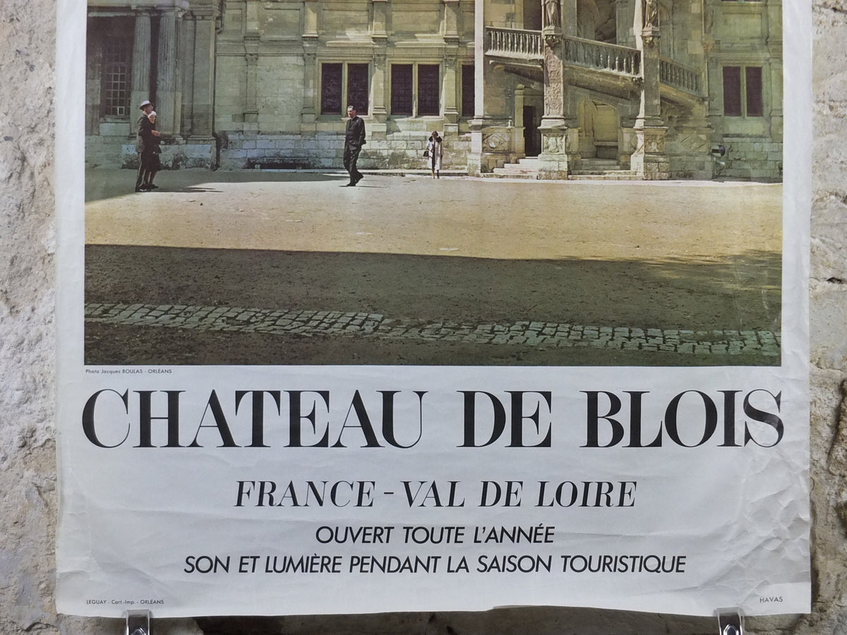 Loire Valley Travel Poster, "Chateau de Blois" by Jacques Boulas-Orleans, travel tourism, wall art decor