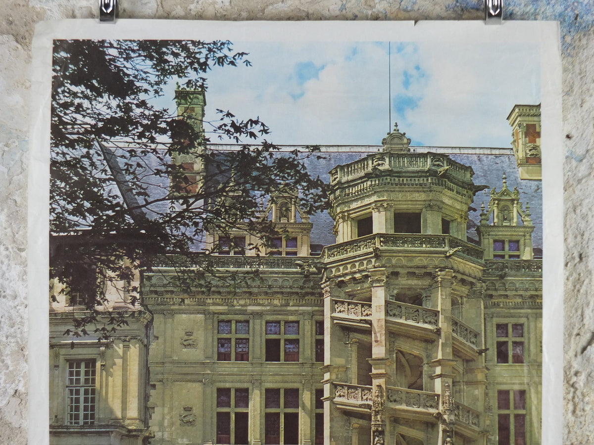 Loire Valley Travel Poster, "Chateau de Blois" by Jacques Boulas-Orleans, travel tourism, wall art decor