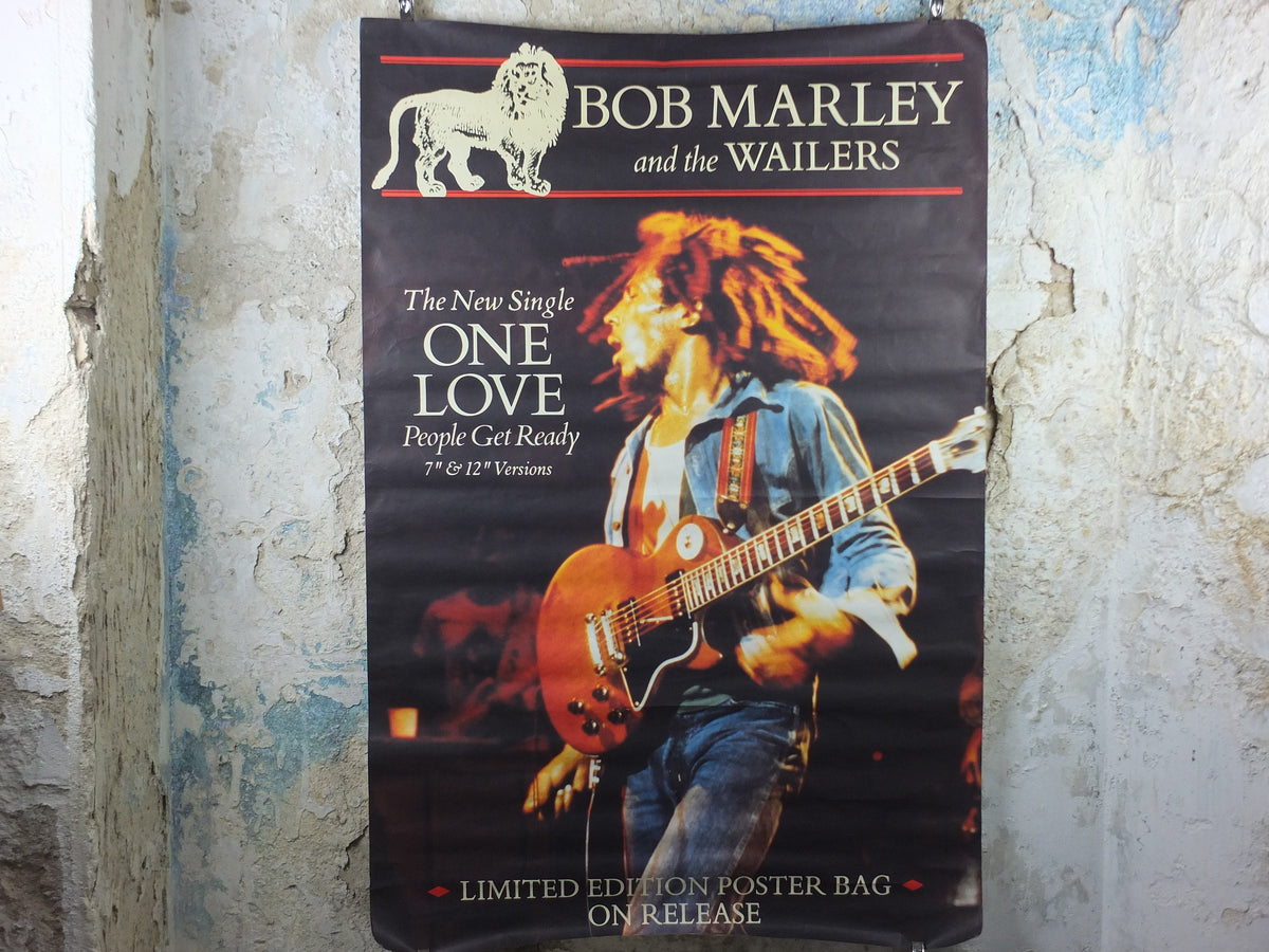 1984 Bob Marley and the Wailers Poster, One Love / People Get Ready from the album Exodus, very large, musical wall art decor