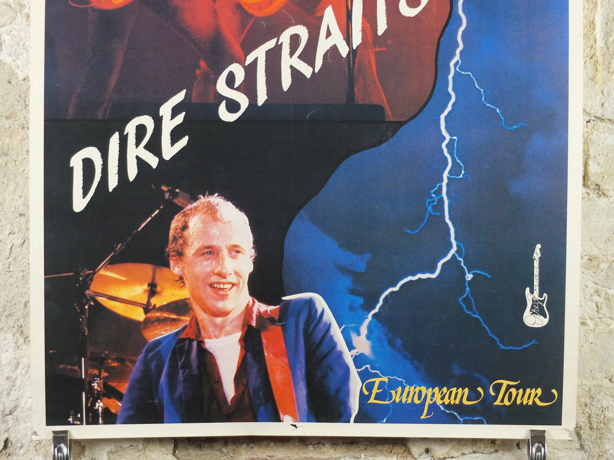 1992 Dire Straits European Tour Poster, Mark Knopfler, On Every Street, Brothers in Arms, musical wall art decor