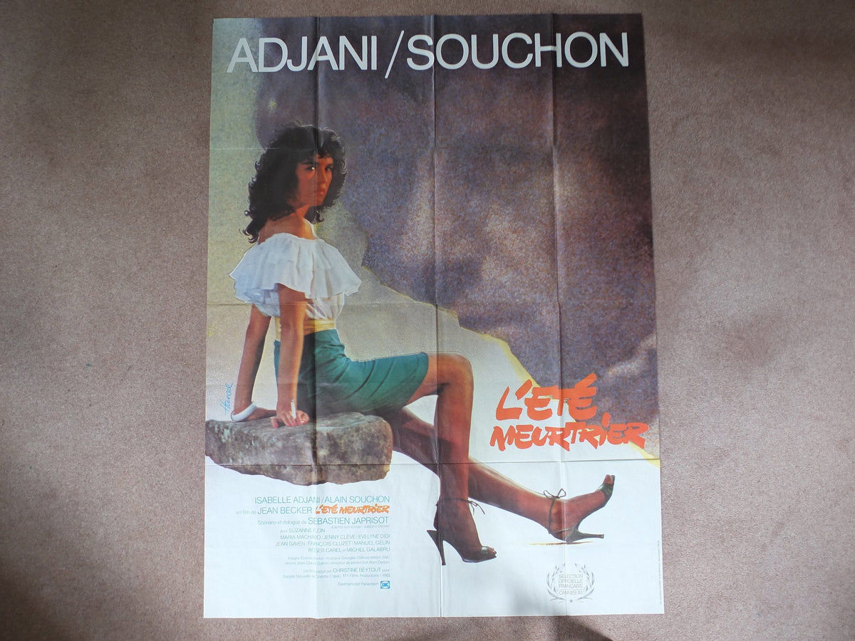Original Vintage French Movie Poster One Deadly Summer L'ete meurtrier 1983 wall art Isabelle Adjani Alain Souchon erotic mancave