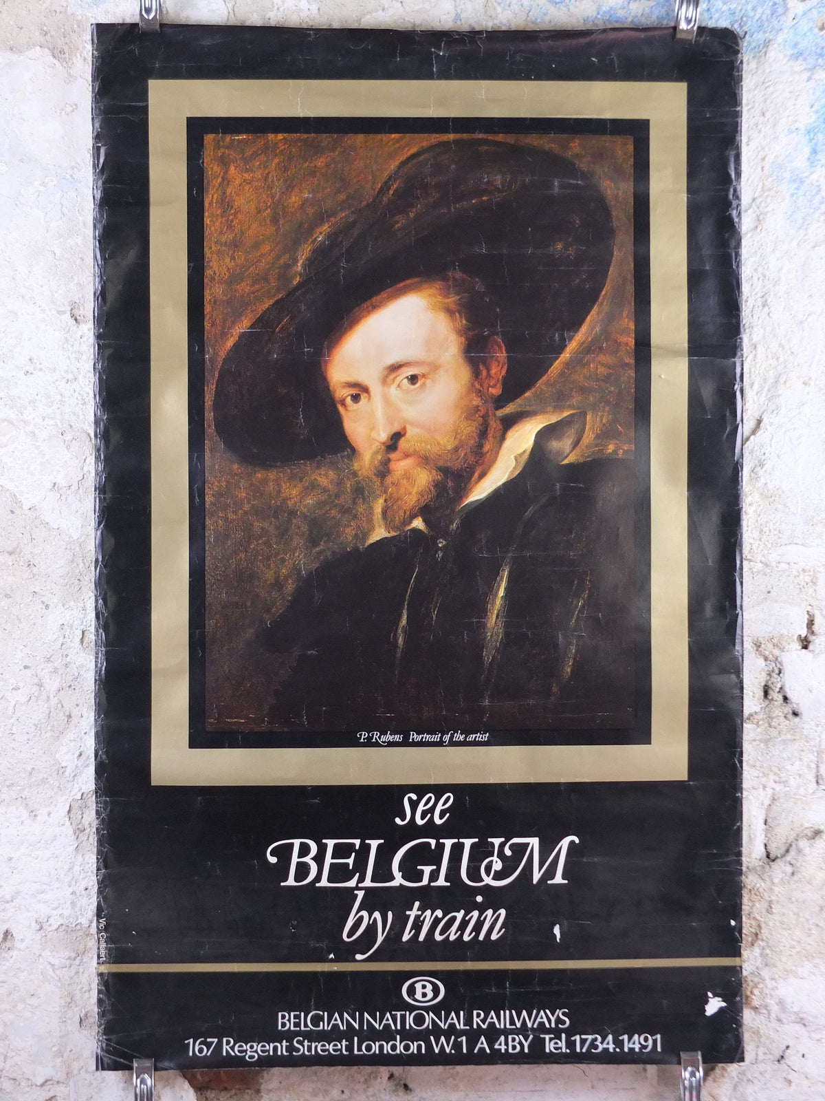 Belgium Rail Travel Poster, Peter Paul Rubens, Belgian National Railways, travel tourism holiday vacation wall art