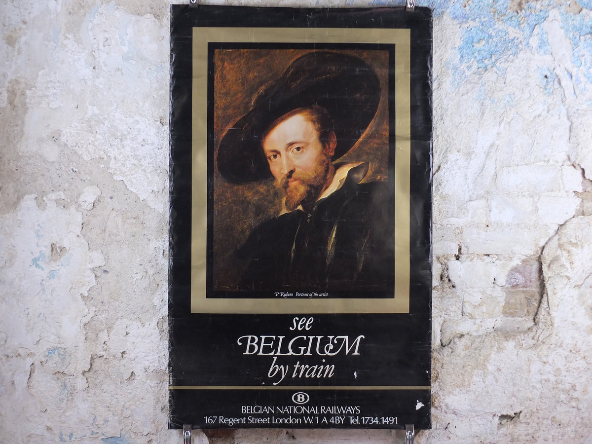 Belgium Rail Travel Poster, Peter Paul Rubens, Belgian National Railways, travel tourism holiday vacation wall art