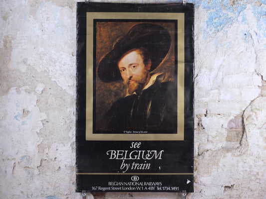 Belgium Rail Travel Poster, Peter Paul Rubens, Belgian National Railways, travel tourism holiday vacation wall art
