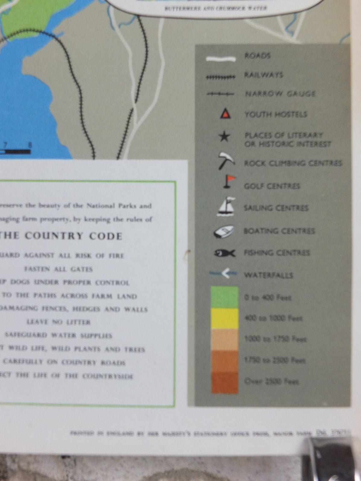 1968 Lake District Poster, National Parks, Cumbria, Scarfell Pike, Windermere, Wordsworth, Travel and Tourism, walking trail, wall art decor