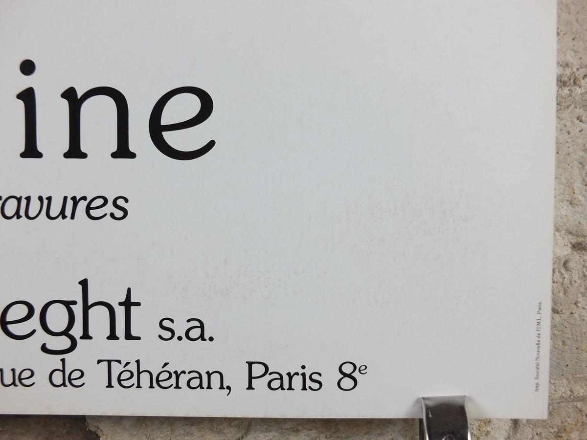 1983 Jim Dine Poster, Heart, Galerie Maeght, amazing condition, Pop Art and Neo Dada, gallery exhibition, wall art decor