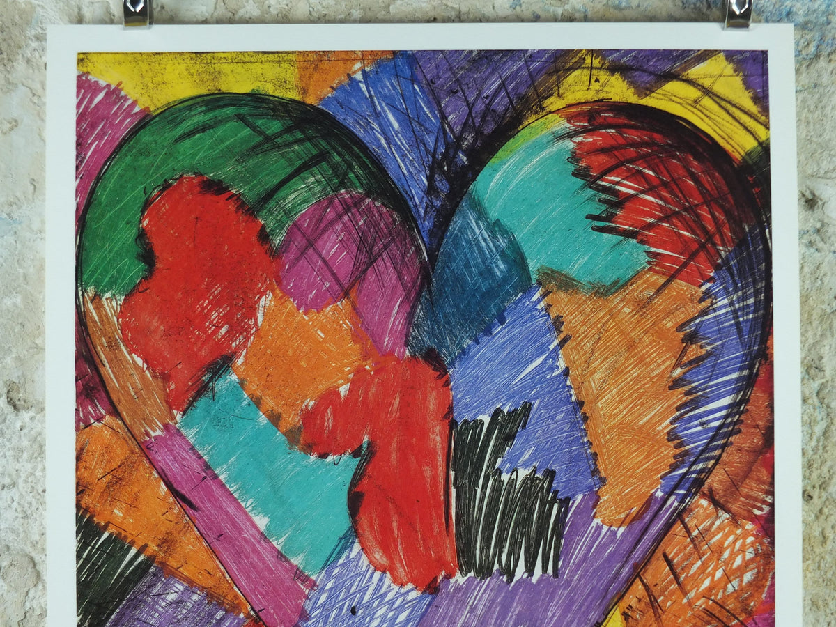 1983 Jim Dine Poster, Heart, Galerie Maeght, amazing condition, Pop Art and Neo Dada, gallery exhibition, wall art decor