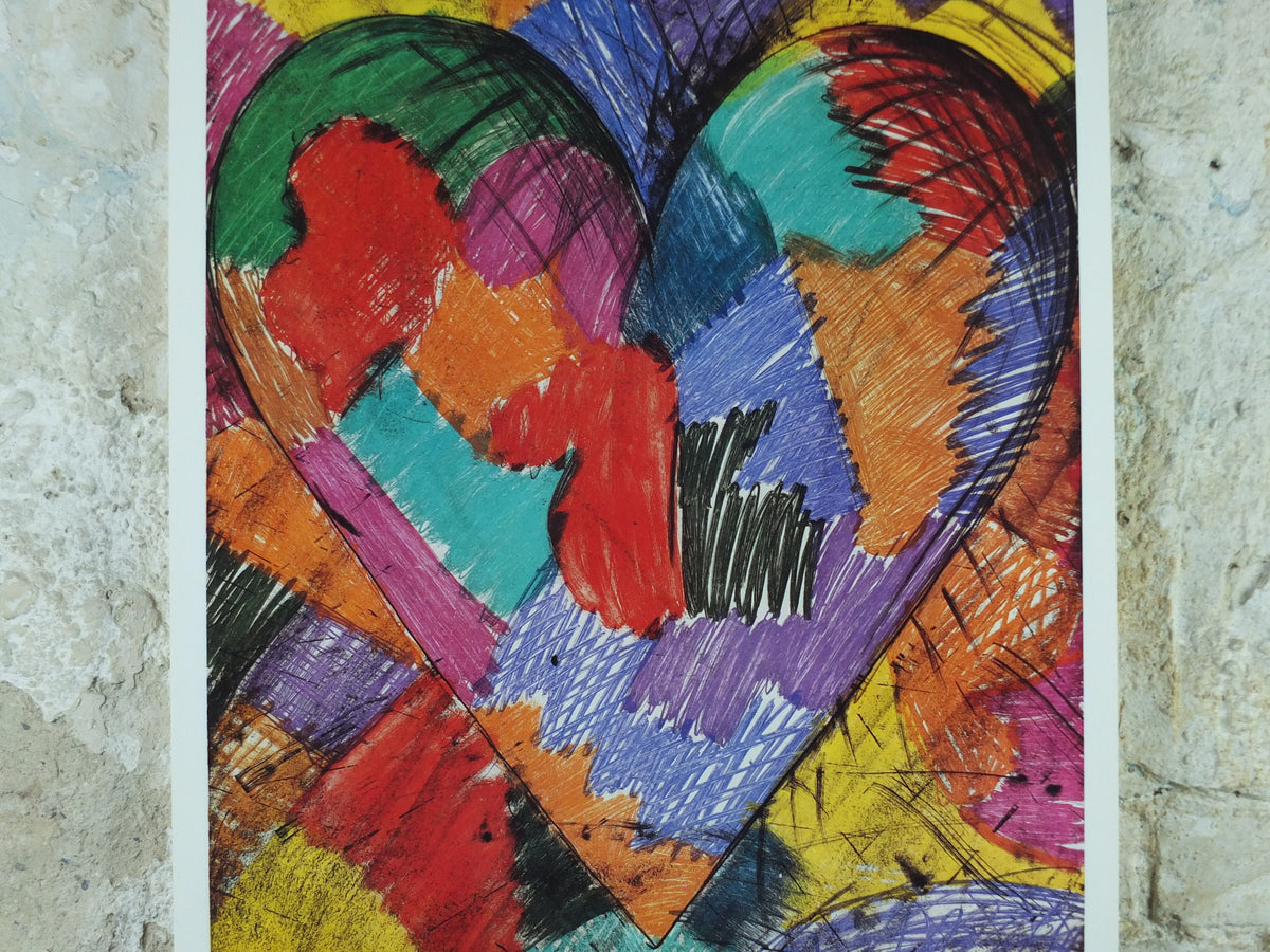1983 Jim Dine Poster, Heart, Galerie Maeght, amazing condition, Pop Art and Neo Dada, gallery exhibition, wall art decor