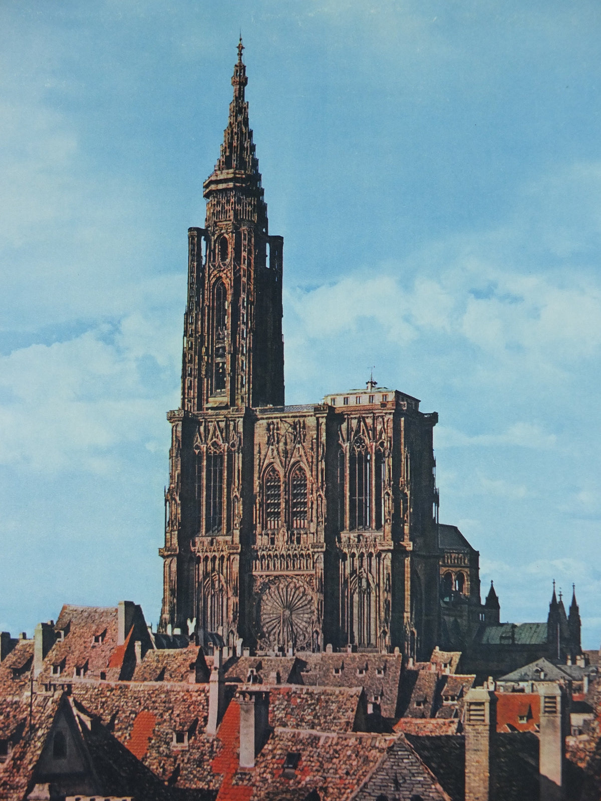 1960s Strasbourg Cathedral France Poster, printed by French Government, travel tourism holiday vacation wall art decor