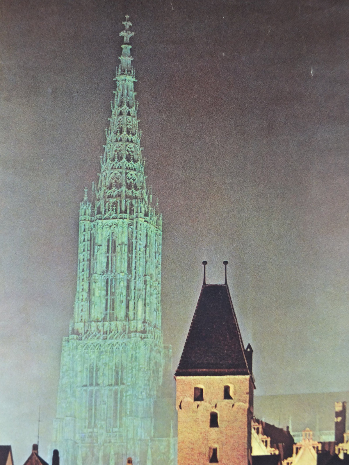 1960s Ulm Cathedral Germany Poster, the highest steeple in the world, Baden-Württemberg, travel tourism holiday vacation wall art decor