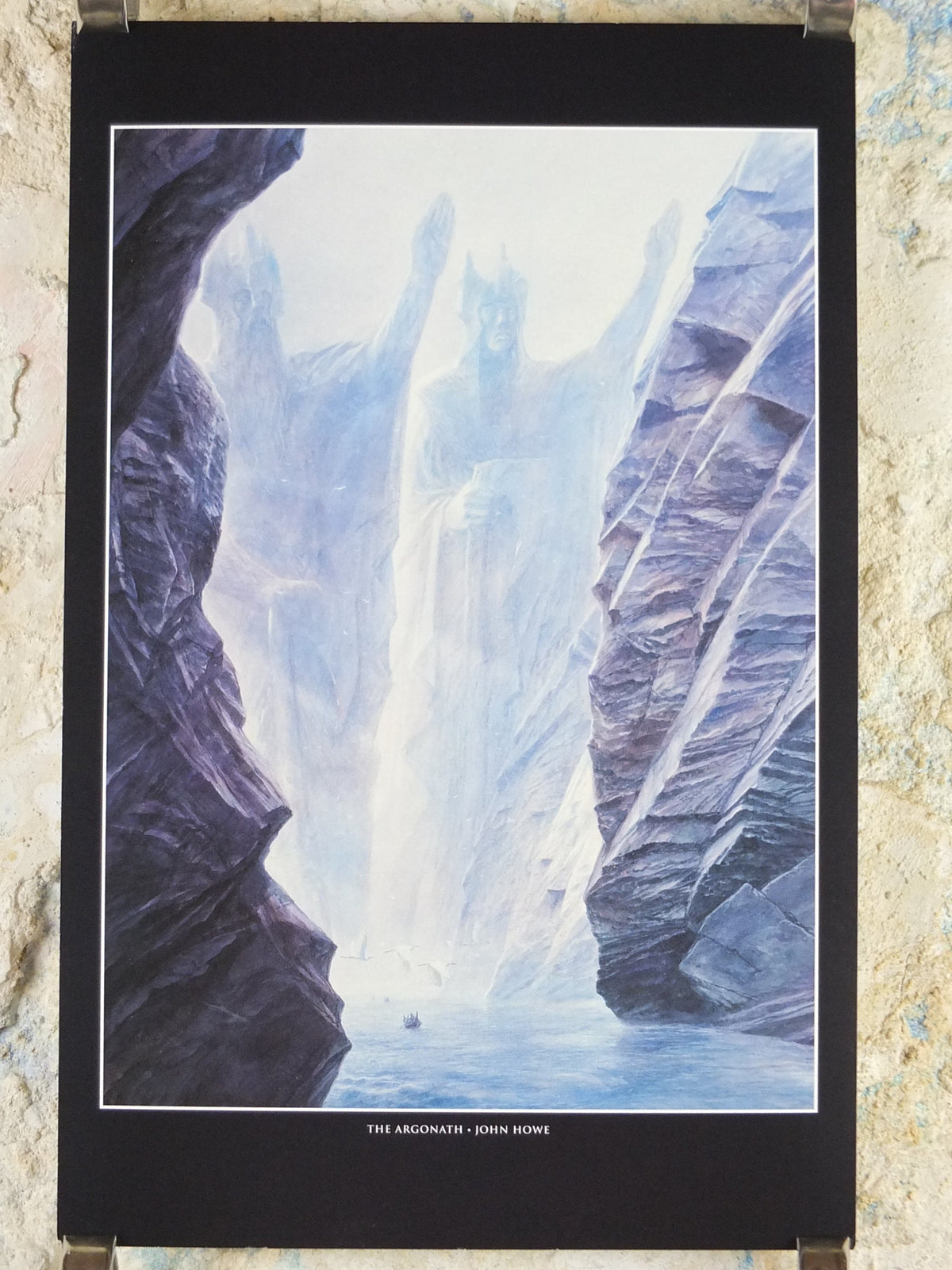 Vintage The Argonath by John Howe Poster, Tolkien, Lord of the Rings, Fellowship of the Ring, illustration print, wall art decor