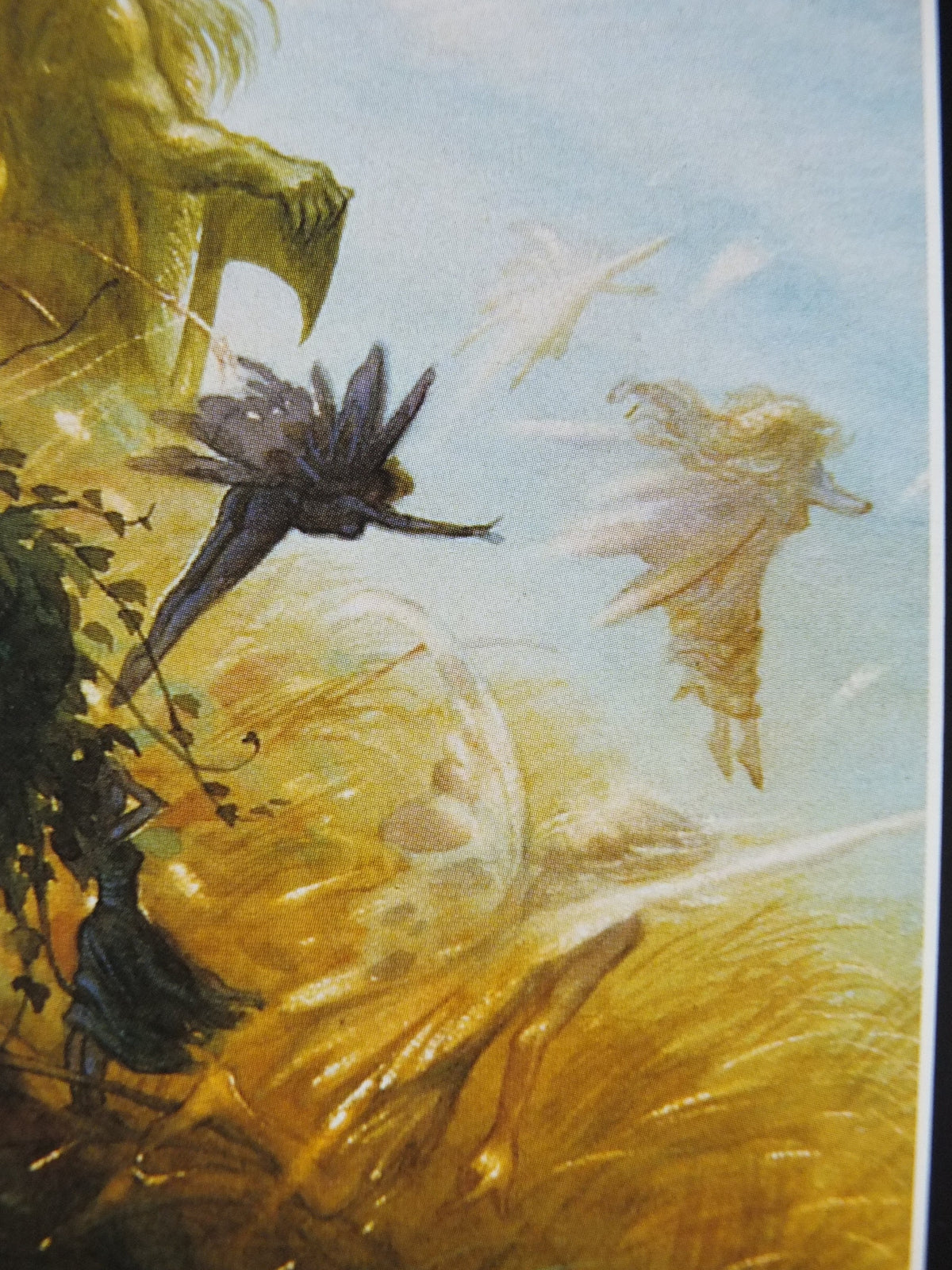 Vintage Celtic Myth by John Howe Poster, Fantasy, unicorn, wizard, knight, fairy, stone ring, illustration print, wall art decor
