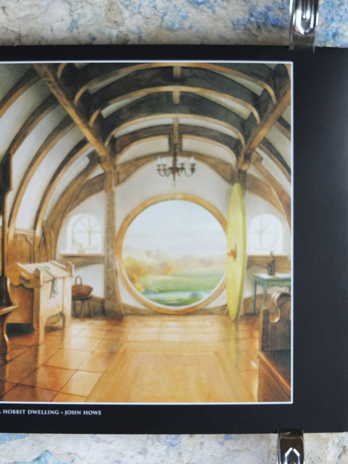 Vintage A Hobbit Dwelling by John Howe Poster, Bag End, Tolkien, Lord of the Rings, Fellowship of the Ring illustration print wall art decor