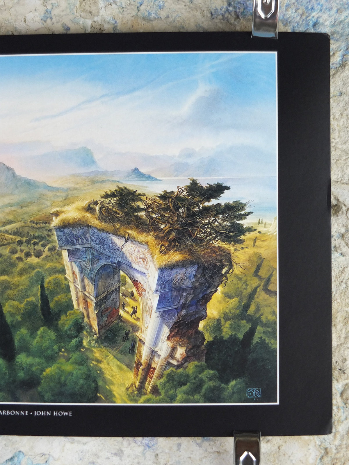 A Song for Arbonne Poster, by John Howe, Fantasy, Guy Gavriel Kay books, arch, Blaise of Corannos, illustration print, wall art decor