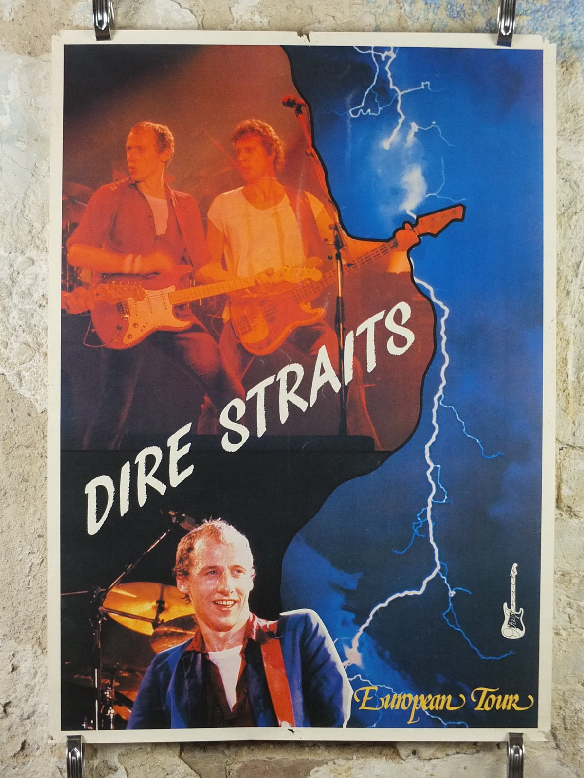 1992 Dire Straits European Tour Poster, Mark Knopfler, On Every Street, Brothers in Arms, musical wall art decor