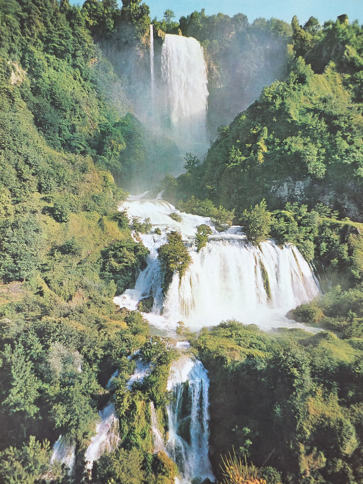 1960s Vintage Italian Cascata delle Marmore Travel Poster, Roman Waterfall, Terni, Italy travel tourism, holiday vacation, wall art decor