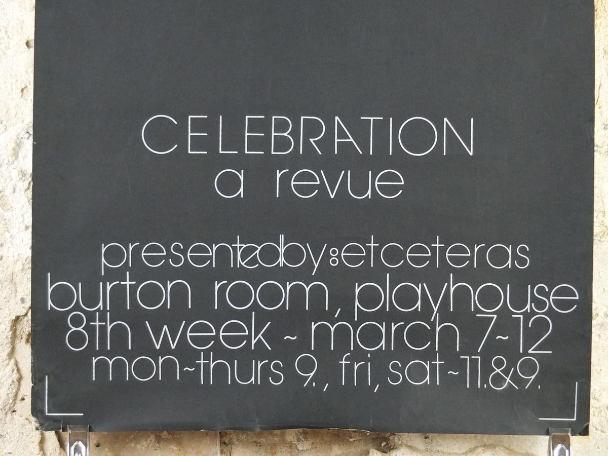 1976 Rowan Atkinson and Richard Curtis ETC Poster, Oxford Playhouse, Etceteras student revue, comedy wall art decor