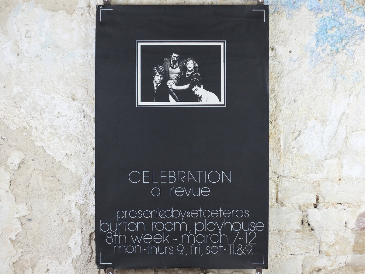 1976 Rowan Atkinson and Richard Curtis ETC Poster, Oxford Playhouse, Etceteras student revue, comedy wall art decor