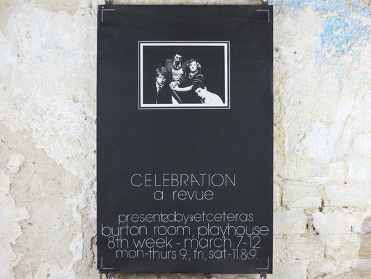 1976 Rowan Atkinson and Richard Curtis ETC Poster, Oxford Playhouse, Etceteras student revue, comedy wall art decor