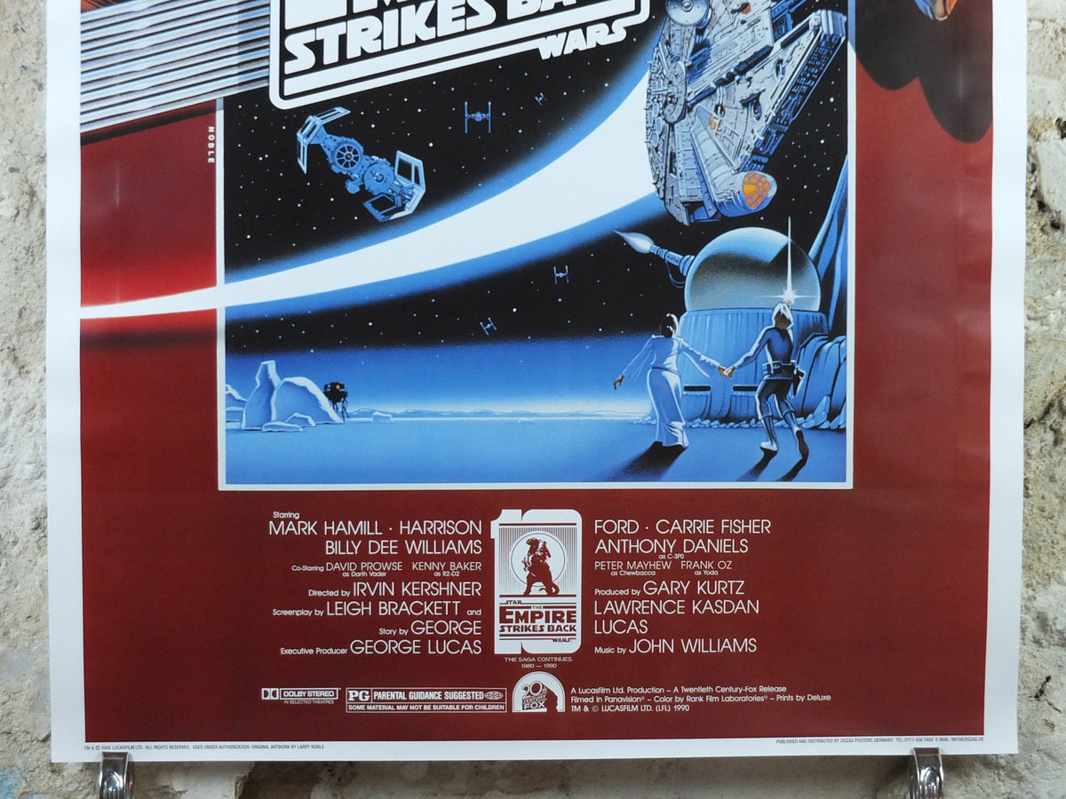 The Empire Strike Back Poster, Larry Noble's Star Wars, Zigzag Germany, Darth Vader, cinema film memorabilia, wall art decor