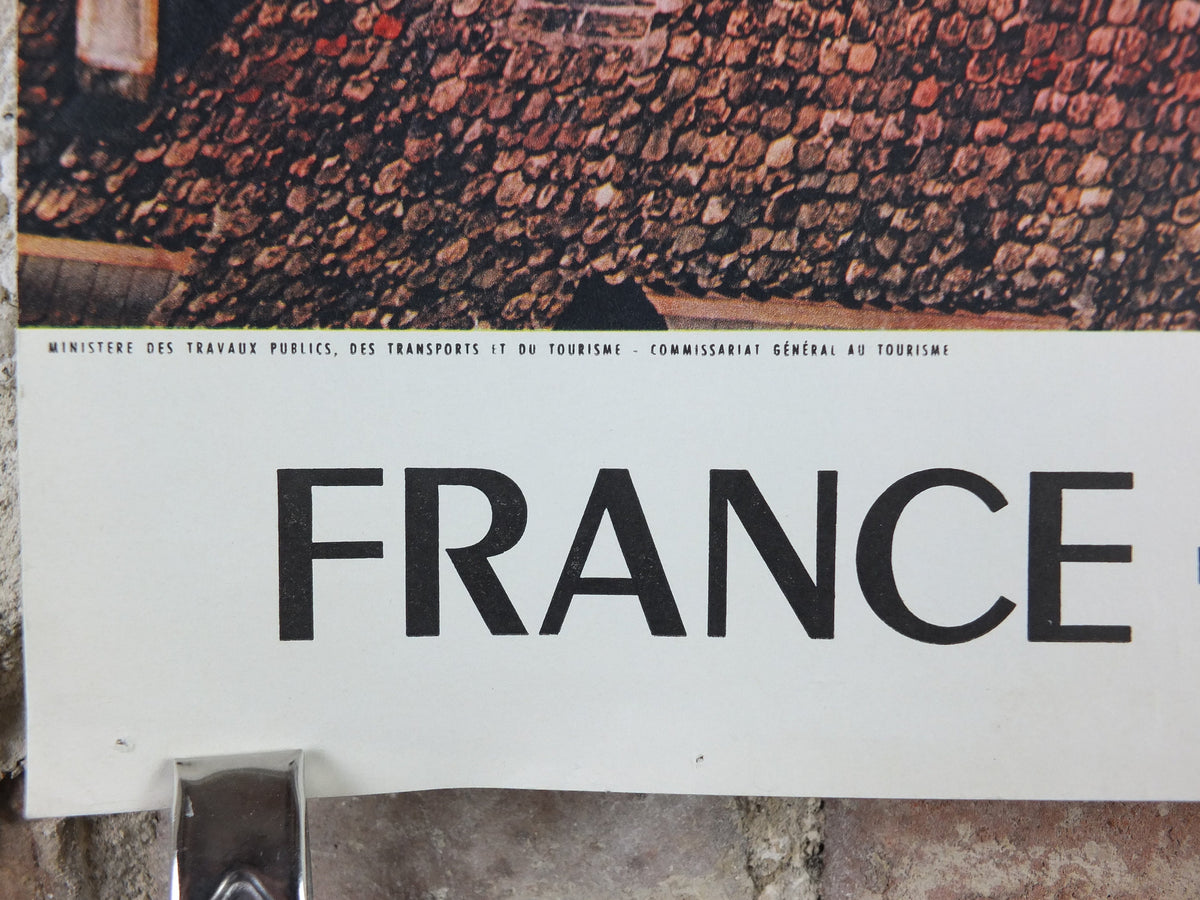 1960s Strasbourg Cathedral France Poster, printed by French Government, travel tourism holiday vacation wall art decor