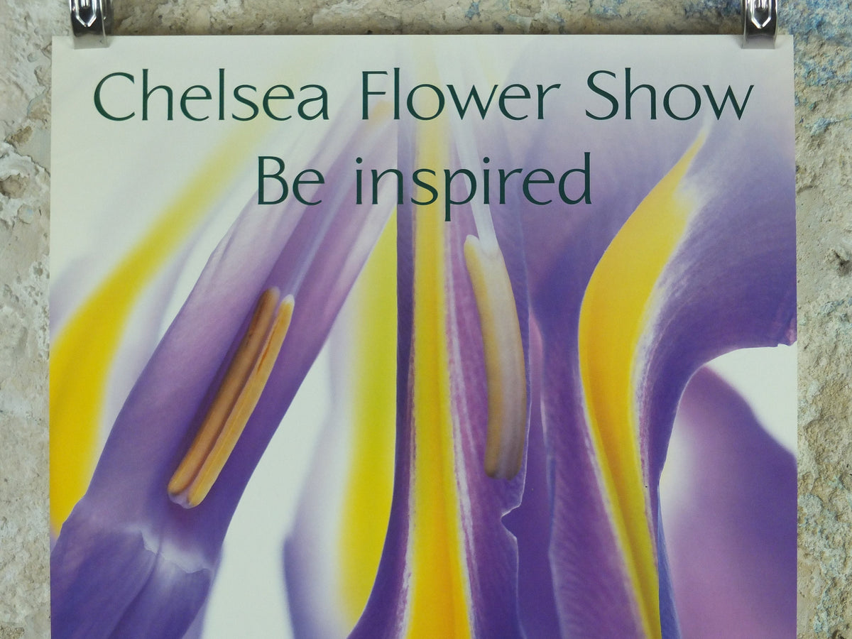 2001 RHS Chelsea Flower Show Poster, Iris, The Royal Horticultural Society, Garden botanical flora plants blooms, wall art decor
