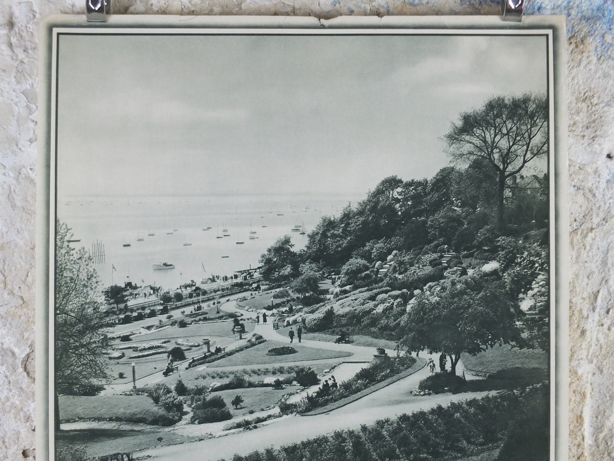 1947 Southend On Sea Britain Poster, Public Gardens, Travel Association United Kingdom, travel tourism, holiday vacation wall art decor