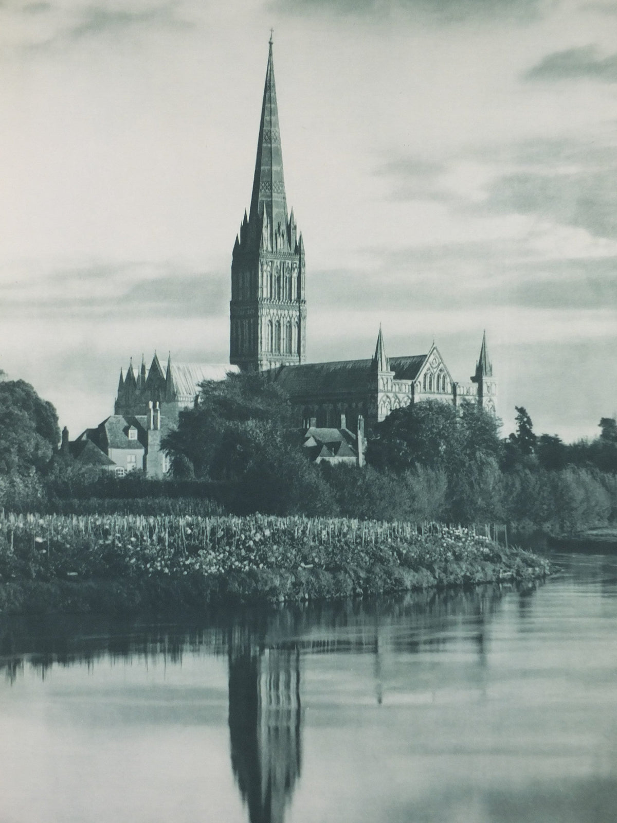 1947 Salisbury Cathedral Britain Poster, Wiltshire, Travel Association United Kingdom, travel tourism, holiday vacation wall art decor