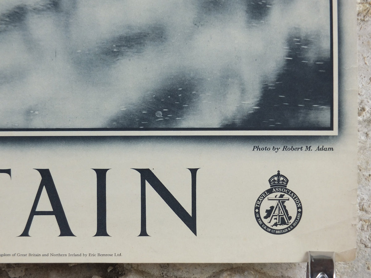 1947 River Aylort Britain Poster, Ailort Scotland, Travel Association United Kingdom, travel tourism holiday vacation wall art decor