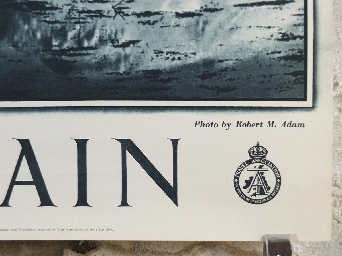 1947 Ben Nevis Britain Poster, Fort William Scotland, Travel Association United Kingdom, travel tourism holiday vacation wall art decor