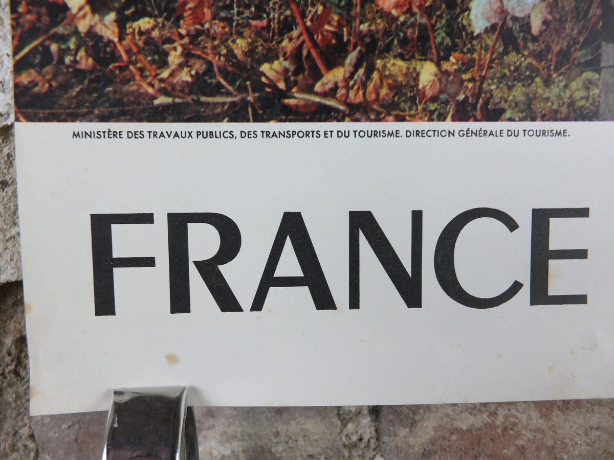 1960s Harvest in Armagnac France Poster, Larressingle, Gascony, printed by French Government, travel tourism holiday vacation wall art decor