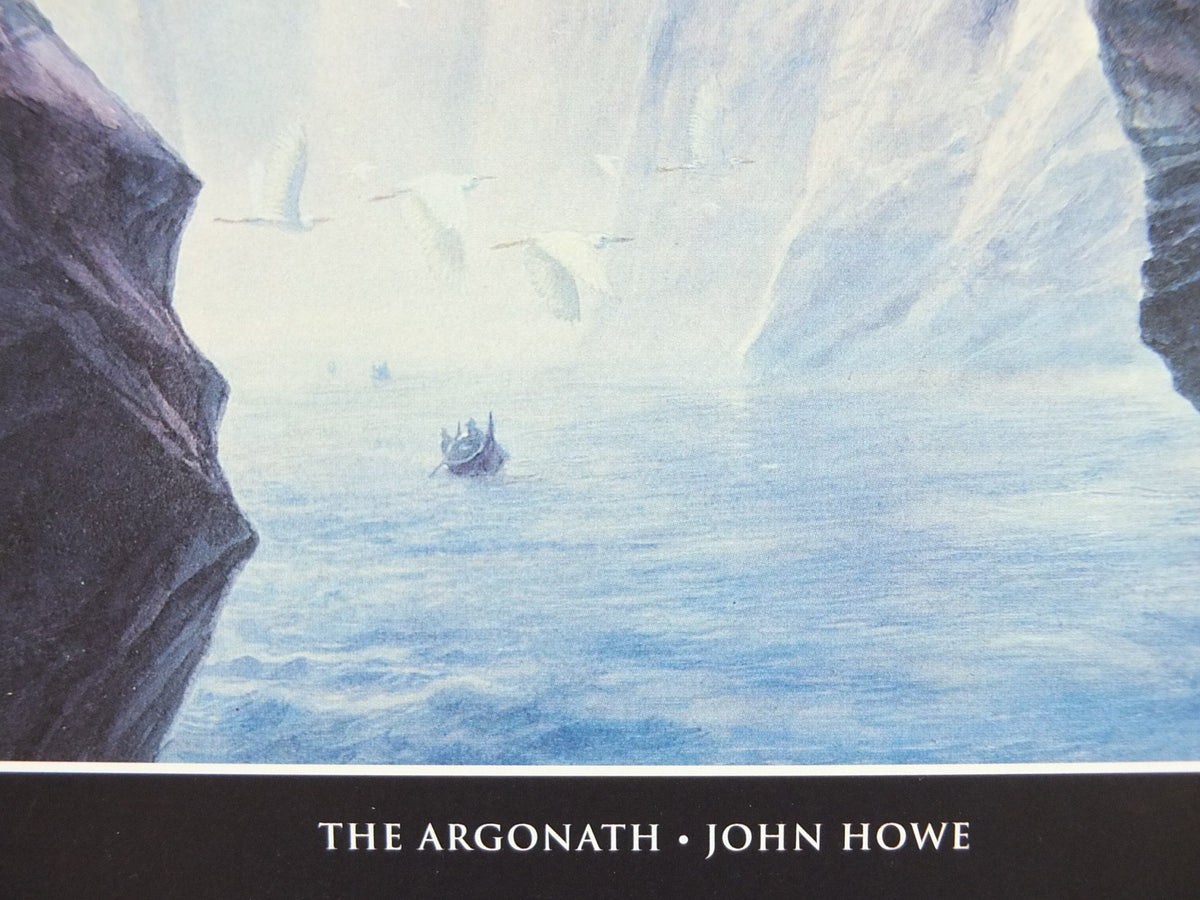 Vintage The Argonath by John Howe Poster, Tolkien, Lord of the Rings, Fellowship of the Ring, illustration print, wall art decor