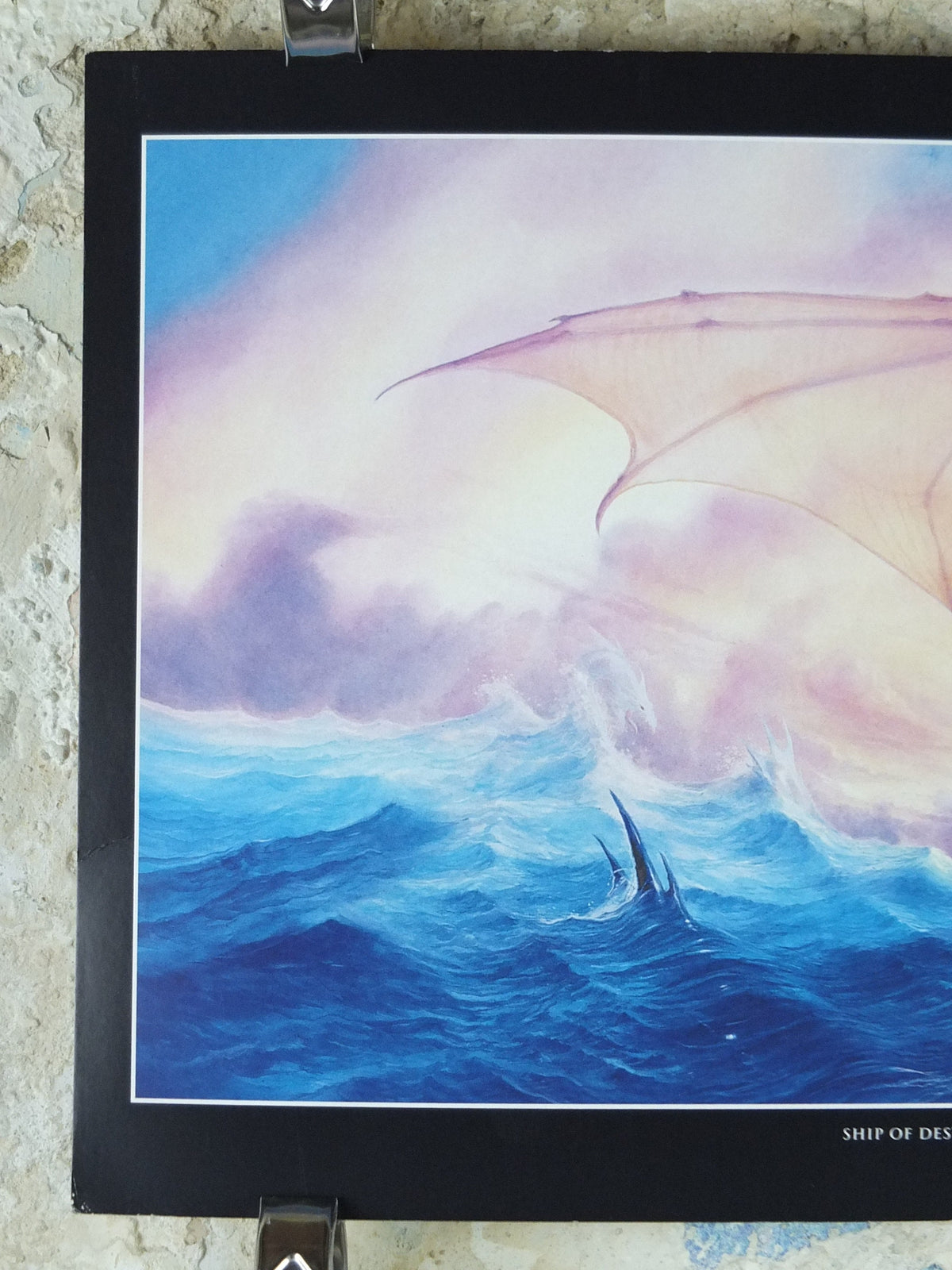 Vintage Ship of Destiny by John Howe Poster, Fantasy, Robin Hobb books, dragons, illustration print, wall art decor