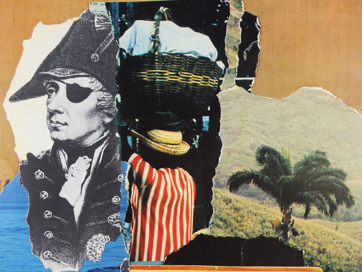 1967 Barbados Travel Poster, Barbados is a Singular Island, montage and collage of history, travel tourism, wall art decor