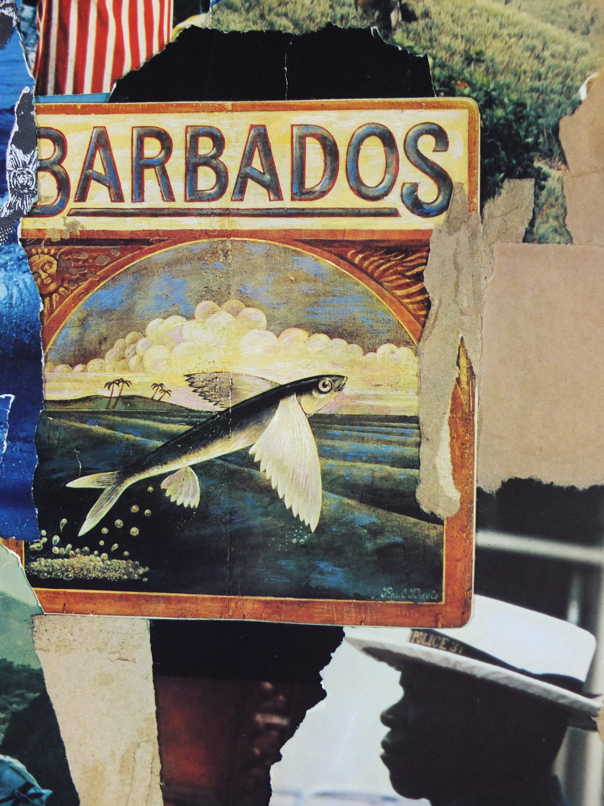 1967 Barbados Travel Poster, Barbados is a Singular Island, montage and collage of history, travel tourism, wall art decor