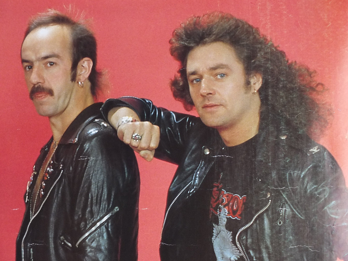 1984 Saxon Poster, English Heavy Metal band from Barnsley, by Anabas AA126, musical wall art decor