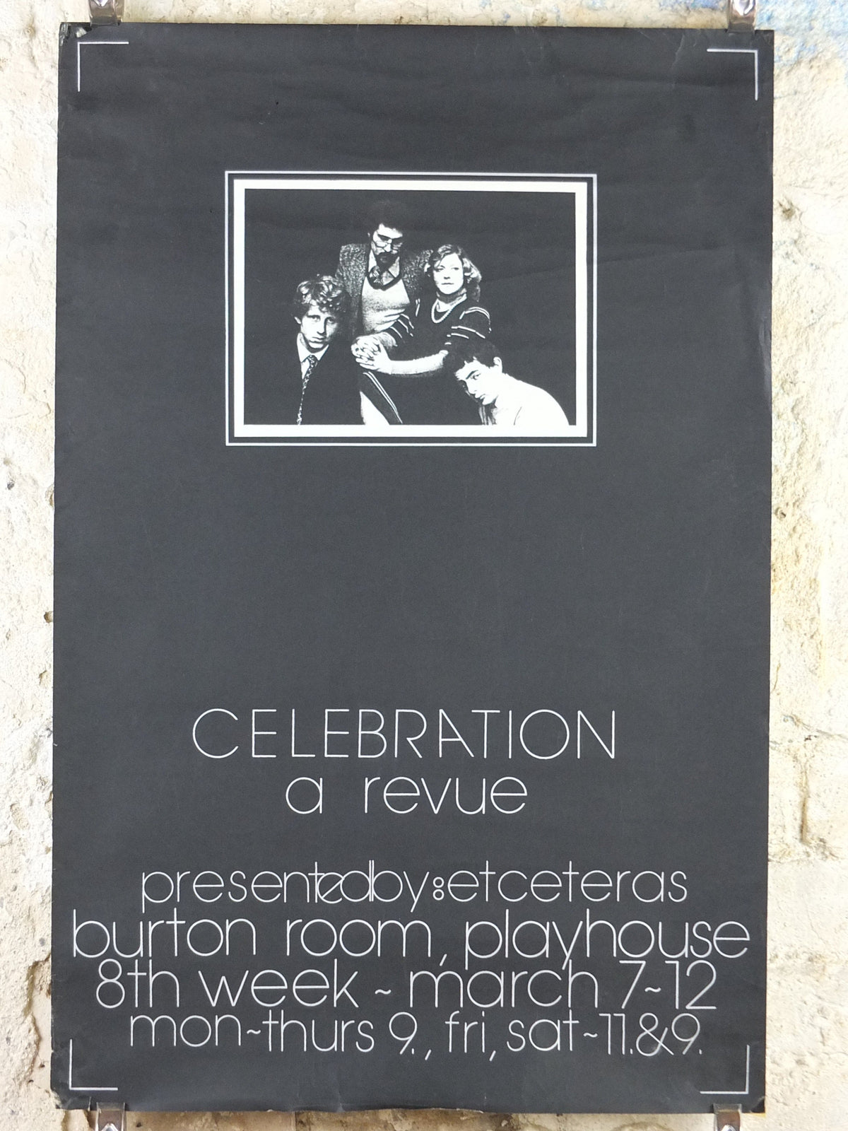 1976 Rowan Atkinson and Richard Curtis ETC Poster, Oxford Playhouse, Etceteras student revue, comedy wall art decor