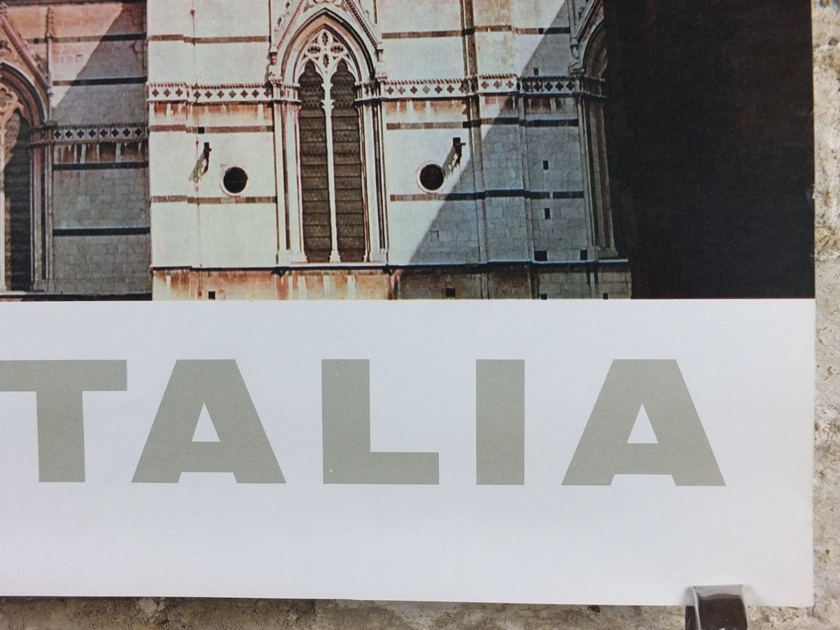 1960s Siena Travel Poster, Siena Cathedral Duomo di Siena, Vintage Italian Seinna, Italy travel tourism, holiday vacation, wall art decor