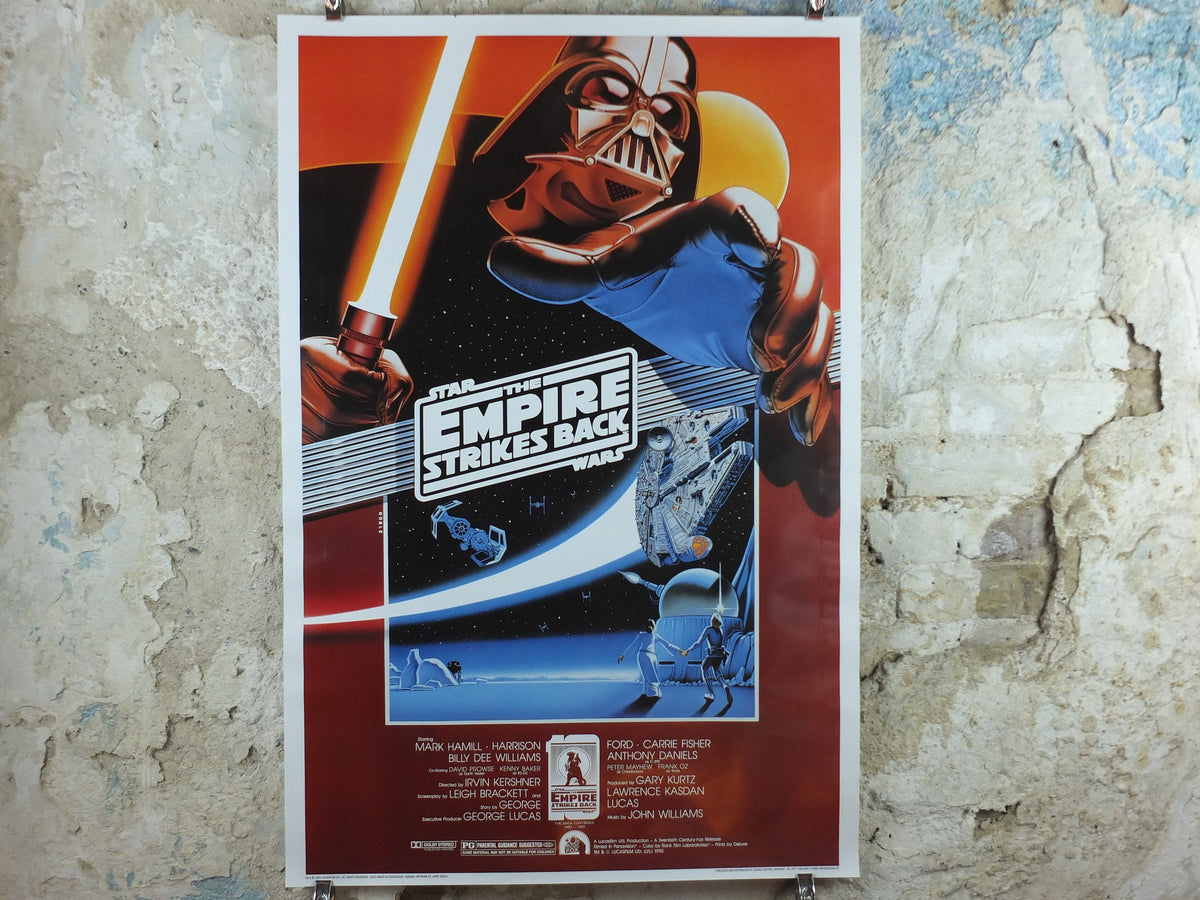 The Empire Strike Back Poster, Larry Noble's Star Wars, Zigzag Germany, Darth Vader, cinema film memorabilia, wall art decor